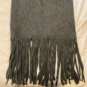 OS Lucky Brand Charcoal Wool Scarf